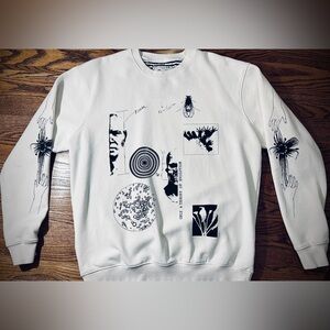 “Theory of Evolution” Denim & Flowers Ricky Singh Pullover Hoodie (XL)